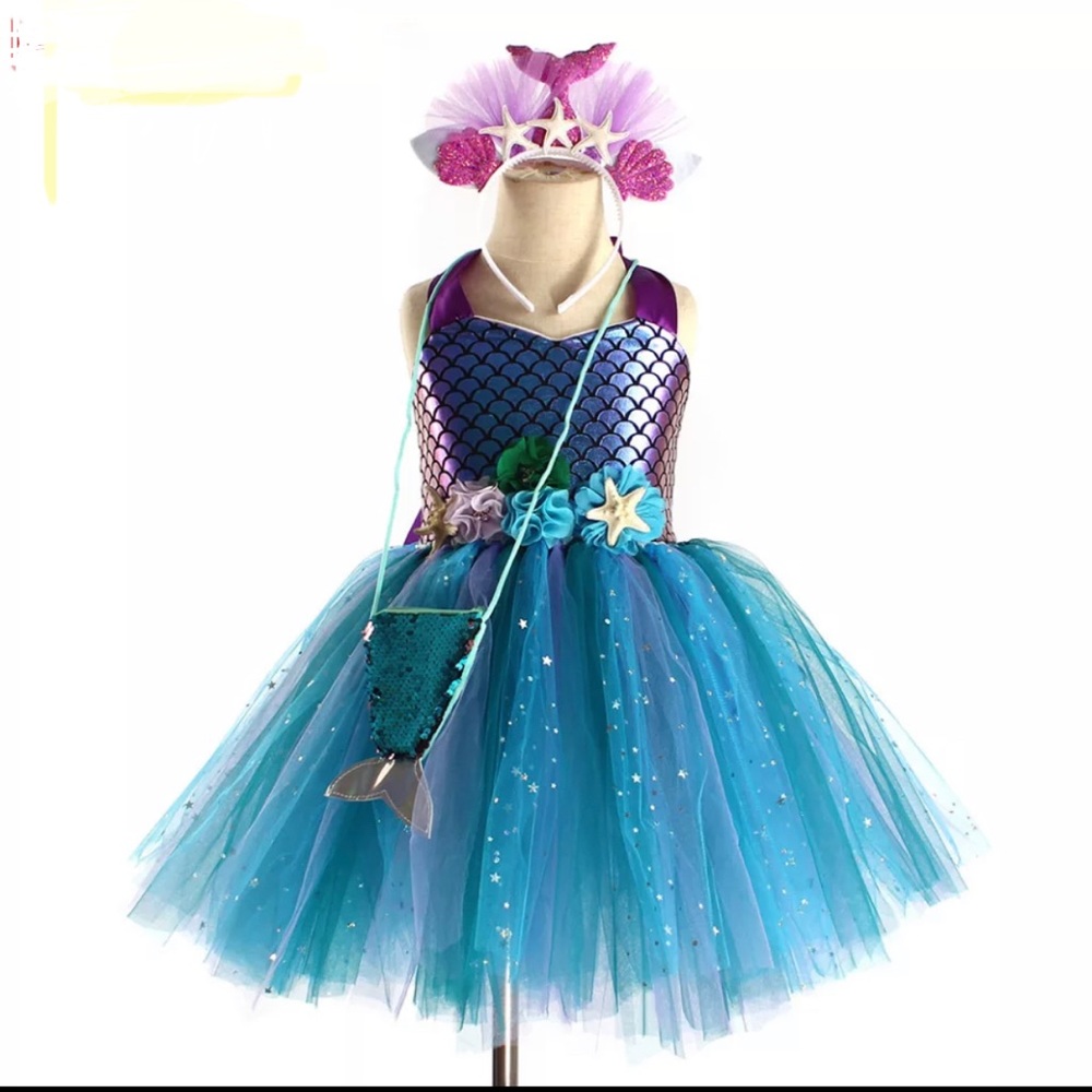 Beautiful Mermaid tutu dress 9/10T